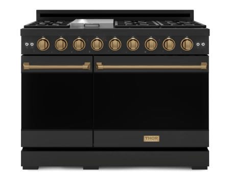 Thor Kitchen RSG48EBLPBRZ 48 Inch Professional Lp Range With Pro-Style Knobs In Black Bronze Gordon Ramsay Series - Rsg48Eblp-Brz on Sale