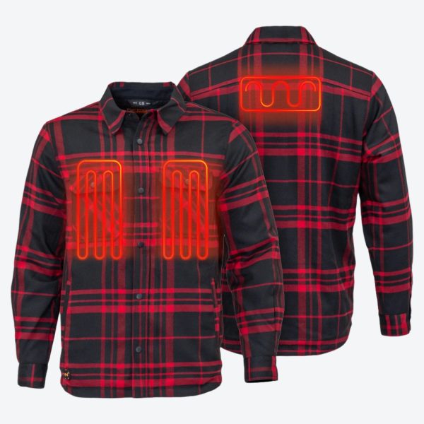 Heated Flannel Jacket Men s Fashion