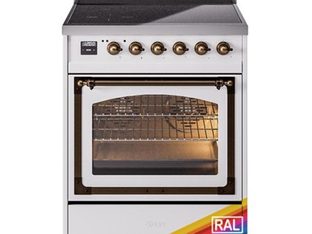 Ilve UNI304NMPRAB Ilve Uni304Nmprab Nostalgie Ii Noblesse 30  Induction Range (Triple Glass Door, Ral, Burnished) Cheap