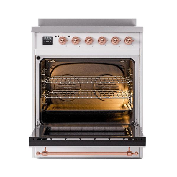 Ilve UNI304QNMPRAP Ilve Uni304Qnmprap Nostalgie Ii Noblesse 30  Induction Range (Solid Door, Ral, Copper) Online