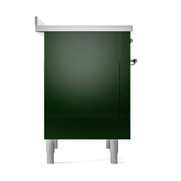 Ilve UNI366QNMPEGC Ilve Uni366Qnmpegc Nostalgie Ii Noblesse 36  Induction Range (Solid Door, Emerald Green, Chrome) Hot on Sale