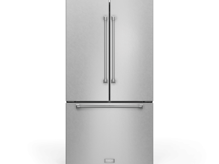 Thor Kitchen RF3621CTD99 36 Inch 20.3 Cu Ft French Door Counter Depth Refrigerator With Ice Maker In Stainless Steel Gordon Ramsay Series - Rf3621Ctd99 on Sale