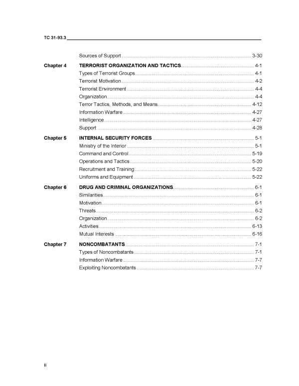 Threat Force - Paramilitary and Nonmilitary Organization and Tactics (Department of the Army) Supply