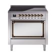 Ilve UNI366QNMPSSB Ilve Uni366Qnmpssb Nostalgie Ii Noblesse 36  Induction Range (Solid Door, Stainless Steel, Burnished) Supply