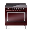 Ilve UNI366QNMPBUC Ilve Uni366Qnmpbuc Nostalgie Ii Noblesse 36  Induction Range (Solid Door, Burgundy, Chrome) Cheap