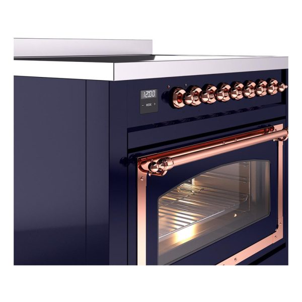 Ilve UNI366NMPMBP Ilve Uni366Nmpmbp Nostalgie Ii Noblesse 36  Induction Range (Triple Glass Door, Midnight Blue, Copper) Cheap