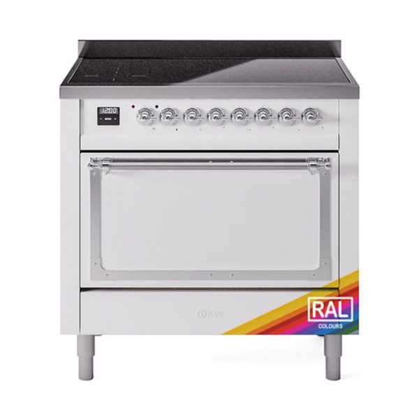 Ilve UNI366QNMPRAC Ilve Uni366Qnmprac Nostalgie Ii Noblesse 36  Induction Range (Solid Door, Ral, Chrome) Online now