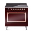 Ilve UNI366QNMPBUP Ilve Uni366Qnmpbup Nostalgie Ii Noblesse 36  Induction Range (Solid Door, Burgundy, Copper) Online now