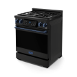 Thor Kitchen RSG30BBLU 30 Inch Professional Gas Range With Tilt Panel Touch Control In Matte Black Blue Gordon Ramsay Series - Rsg30B-Blu Hot on Sale