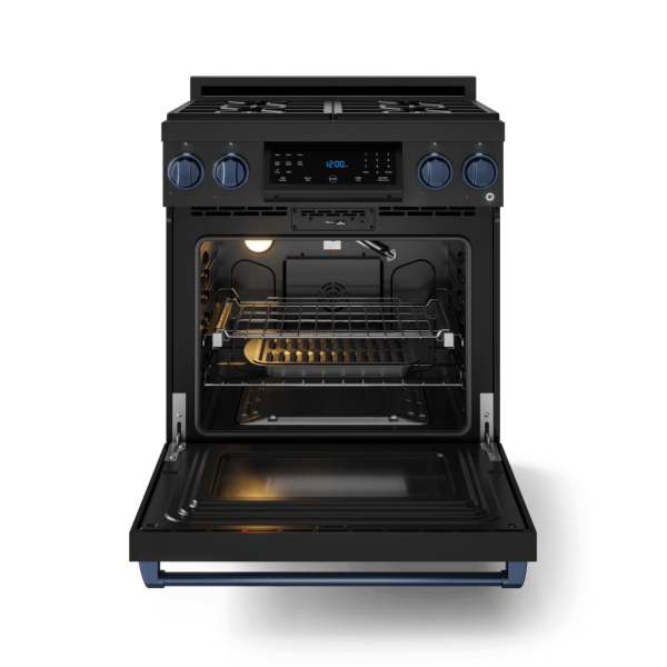 Thor Kitchen RSG30BBLU 30 Inch Professional Gas Range With Tilt Panel Touch Control In Matte Black Blue Gordon Ramsay Series - Rsg30B-Blu Hot on Sale