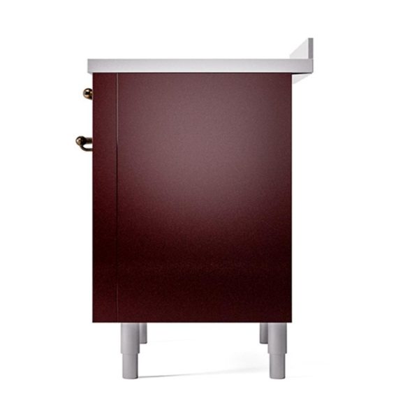 Ilve UNI366QNMPBUB Ilve Uni366Qnmpbub Nostalgie Ii Noblesse 36  Induction Range (Solid Door, Burgundy, Burnished) Online Hot Sale