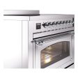 Ilve UNI366NMPSSC Ilve Uni366Nmpssc Nostalgie Ii Noblesse 36  Induction Range (Triple Glass Door, Stainless Steel, Chrome) Online Hot Sale