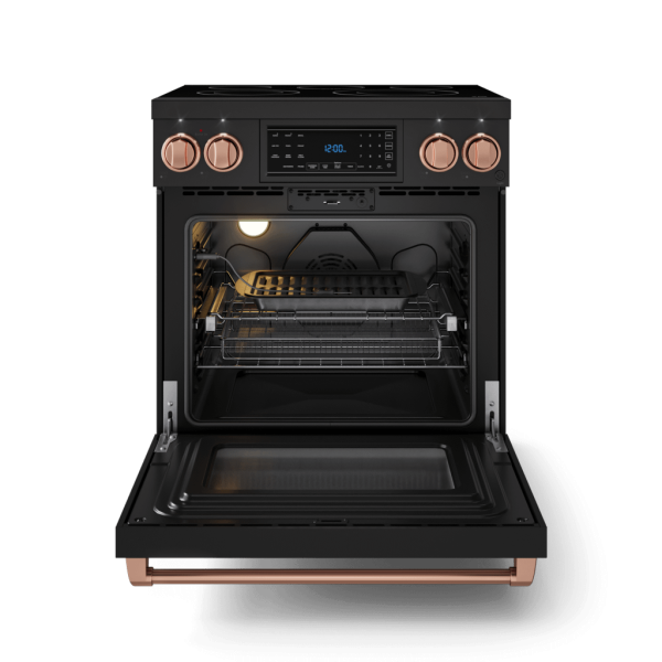 Thor Kitchen RSE30BRSG 30 Inch Professional Electric Range With Tilt Panel Touch Control In Black Rose Gold Gordon Ramsay Series - Rse30B-Rsg on Sale