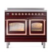 Ilve UNDI406NMPBUP Ilve Undi406Nmpbup Nostalgie Ii Noblesse 40  Induction Range (Triple Glass Door, Burgundy, Copper) Cheap