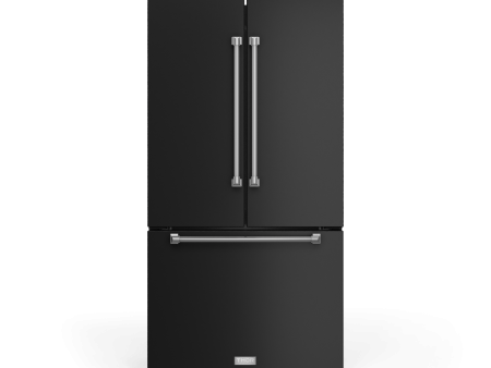 Thor Kitchen RF3621CTD00SS 36 Inch 20.3 Cu Ft French Door Counter Depth Refrigerator With Ice Maker In Black Stainless Steel Gordon Ramsay Series - Rf3621Ctd00-Ss on Sale