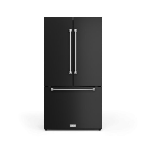 Thor Kitchen RF3621CTD00SS 36 Inch 20.3 Cu Ft French Door Counter Depth Refrigerator With Ice Maker In Black Stainless Steel Gordon Ramsay Series - Rf3621Ctd00-Ss on Sale