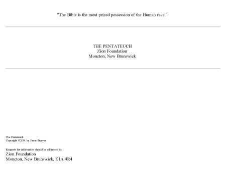 The Pentateuch (Jason Steeves) Discount