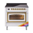 Ilve UNI366NMPRAG Ilve Uni366Nmprag Nostalgie Ii Noblesse 36  Induction Range (Triple Glass Door, Ral, Brass) Supply