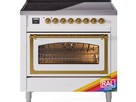 Ilve UNI366NMPRAG Ilve Uni366Nmprag Nostalgie Ii Noblesse 36  Induction Range (Triple Glass Door, Ral, Brass) Supply