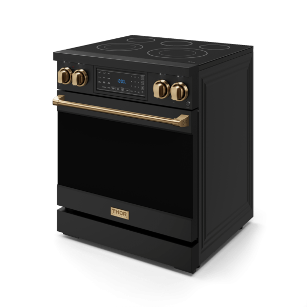 Thor Kitchen RSE30BBRZ 30 Inch Professional Electric Range With Tilt Panel Touch Control In Black Bronze Gordon Ramsay Series - Rse30B-Brz on Sale