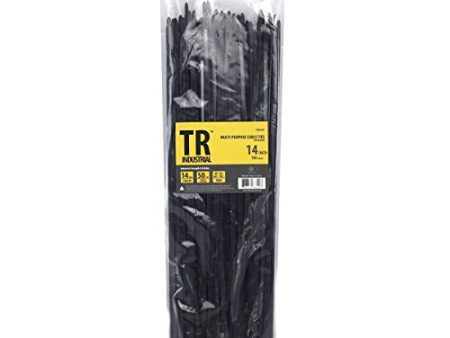 TR Industrial TR88304 Multi-Purpose Cable Ties (100 Piece), 14 , Black For Cheap