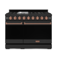 Thor Kitchen RSG48EBRSG 48 Inch Professional Gas Range With Tilt Panel Touch Control In Black Rose Gold Gordon Ramsay Series - Rsg48Eb-Rsg Fashion