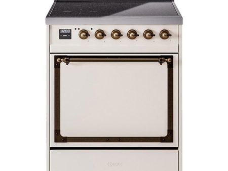 Ilve UNI304QNMPAWB Ilve Uni304Qnmpawb Nostalgie Ii Noblesse 30  Induction Range (Solid Door, Antique White, Burnished) Online now