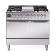 Ilve UND40FQNMPSSCLP Ilve Und40Fqnmpssclp Nostalgie Ii Noblesse 40  Dual Fuel Range (Liquid Propane, Solid Door, Stainless Steel, Chrome) Online now