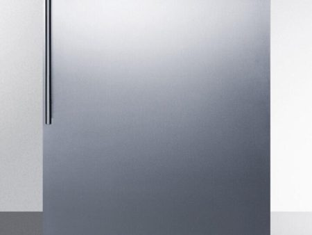 Summit AL650LBISSHV Built-In Undercounter Ada Compliant Refrigerator-Freezer For General Purpose Use, W Dual Evaporator Cooling, Lock, Ss Door, Thin Handle, White Cabinet Hot on Sale