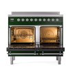 Ilve UNDI406NMPEGC Ilve Undi406Nmpegc Nostalgie Ii Noblesse 40  Induction Range (Triple Glass Door, Emerald Green, Chrome) Supply