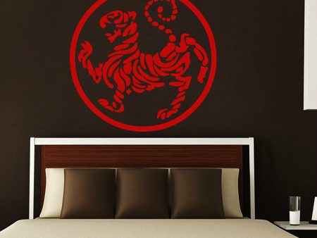 WALL DECALS VINYL STICKER, MARTIAL ARTS, SPORT FIGHT TIGER ART MURAL  22x22inch For Cheap