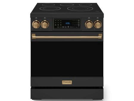 Thor Kitchen RSE30BBRZ 30 Inch Professional Electric Range With Tilt Panel Touch Control In Black Bronze Gordon Ramsay Series - Rse30B-Brz on Sale