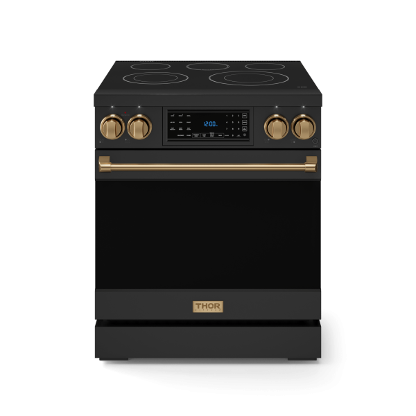 Thor Kitchen RSE30BBRZ 30 Inch Professional Electric Range With Tilt Panel Touch Control In Black Bronze Gordon Ramsay Series - Rse30B-Brz on Sale