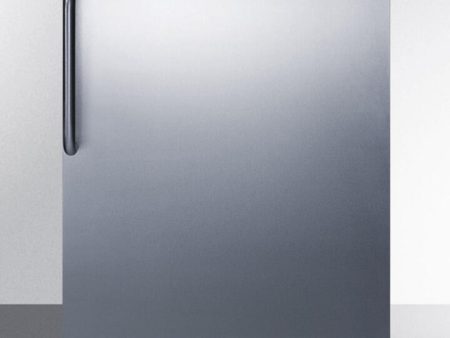 Summit AL752BBISSTB Ada Compliant Built-In Undercounter All-Refrigerator For General Purpose Use, Auto Defrost W Ss Wrapped Door, Towel Bar Handle, And Black Cabinet For Discount