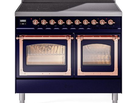 Ilve UNDI406NMPMBP Ilve Undi406Nmpmbp Nostalgie Ii Noblesse 40  Induction Range (Triple Glass Door, Midnight Blue, Copper) Cheap