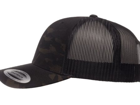 Retro Snapback Trucker Flexfit Cap Multicam Black Online now