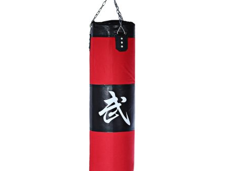 100cm Empty Punching Bag with Chain, Martial Art, Hollow Training Fitness Sandbag Supply