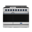 Thor Kitchen RSG48EBLU 48 Inch Professional Gas Range With Pro-Style Knobs In Stainless Steel Blue Gordon Ramsay Series - Rsg48E-Blu Online now