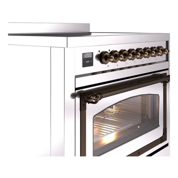 Ilve UNI366NMPSSB Ilve Uni366Nmpssb Nostalgie Ii Noblesse 36  Induction Range (Triple Glass Door, Stainless Steel, Burnished) For Discount