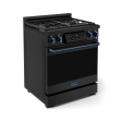 Thor Kitchen RSG30BBLU 30 Inch Professional Gas Range With Tilt Panel Touch Control In Matte Black Blue Gordon Ramsay Series - Rsg30B-Blu Hot on Sale