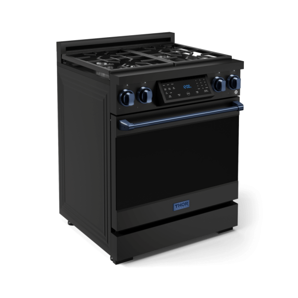 Thor Kitchen RSG30BBLU 30 Inch Professional Gas Range With Tilt Panel Touch Control In Matte Black Blue Gordon Ramsay Series - Rsg30B-Blu Hot on Sale